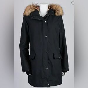 Burberry Babthorpe Fur Trim Parka Coat  M
